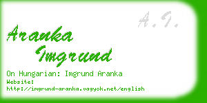 aranka imgrund business card